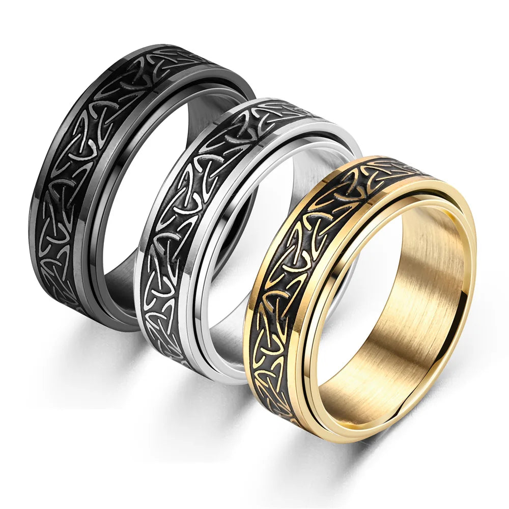 Spinner Illustration Ring, Celtic Knot - Gold